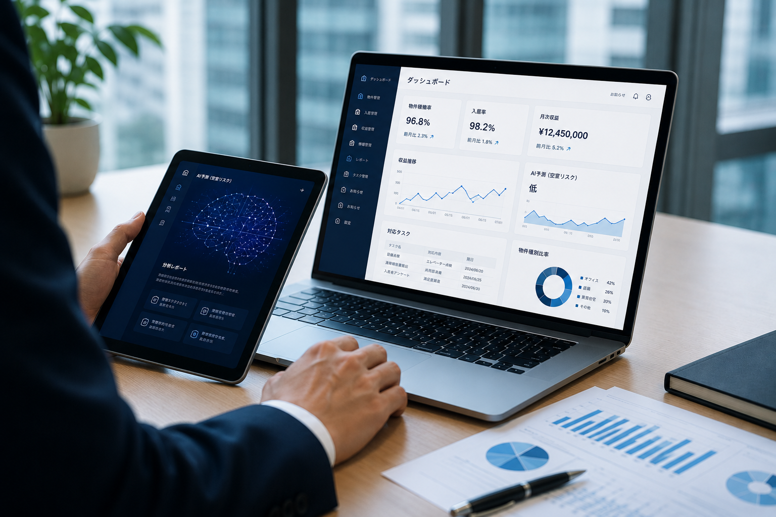 AIと人が連携する業務シーン — AI導入支援